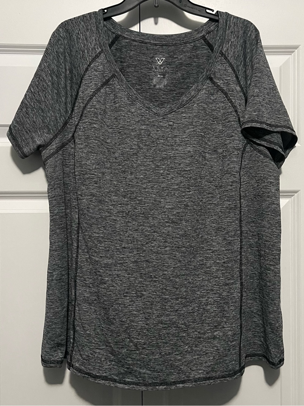 Livi Active Gray Heathered Workout Top